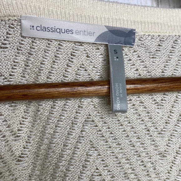 🍋 Classiques Entier Cream and Gold Cardigan Small - Picture 3 of 7